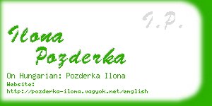 ilona pozderka business card